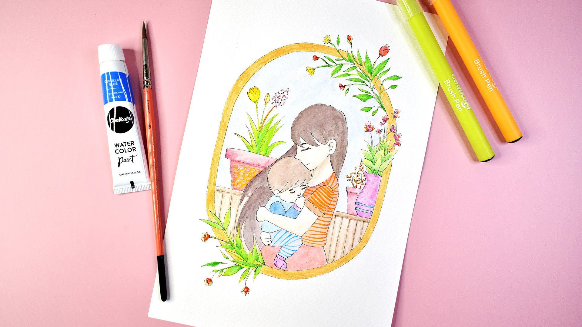 Create a Watercolor Artwork for Mother’s Day