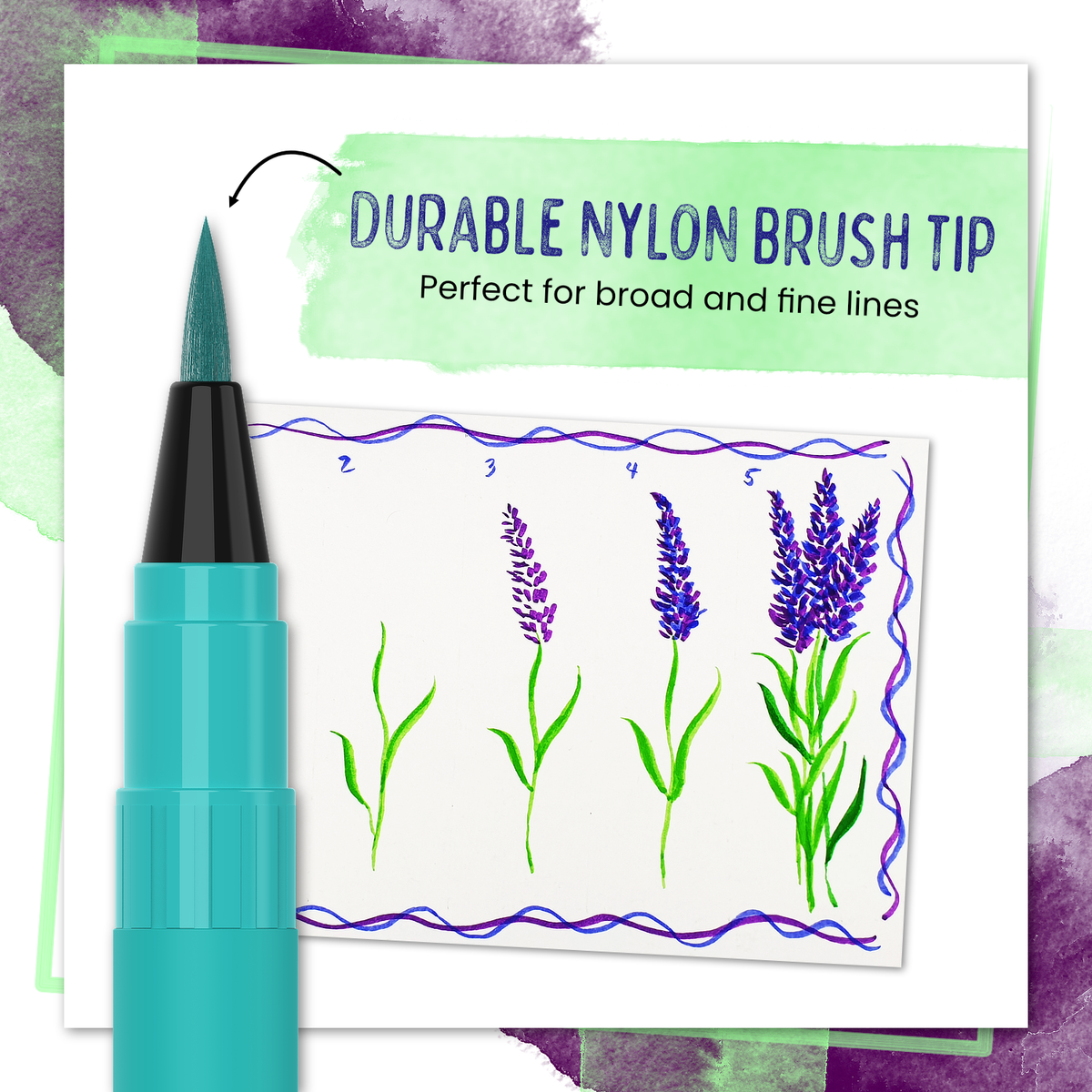 Watercolor Brush Pens &amp; 2 Blending Brushes