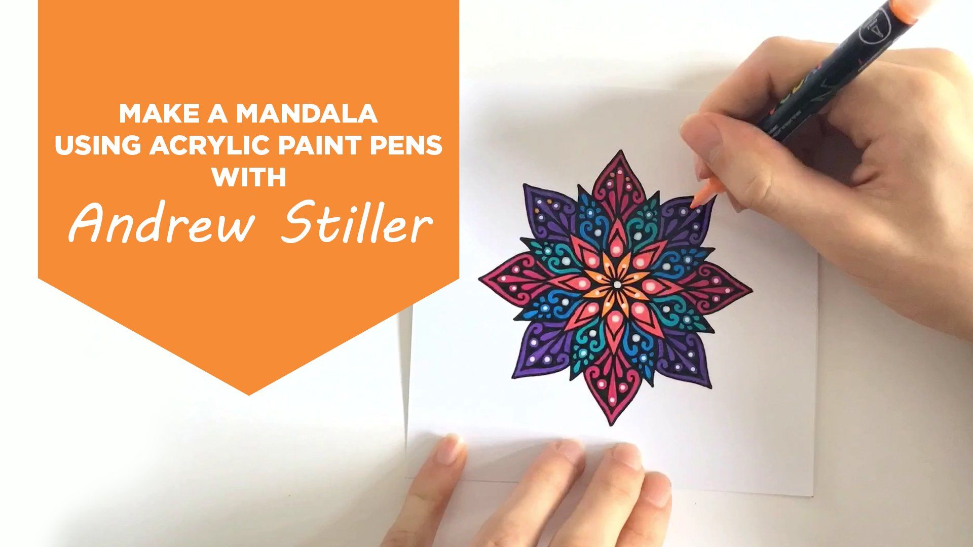 Mandala Art Draw With The Help Of Marker Pens