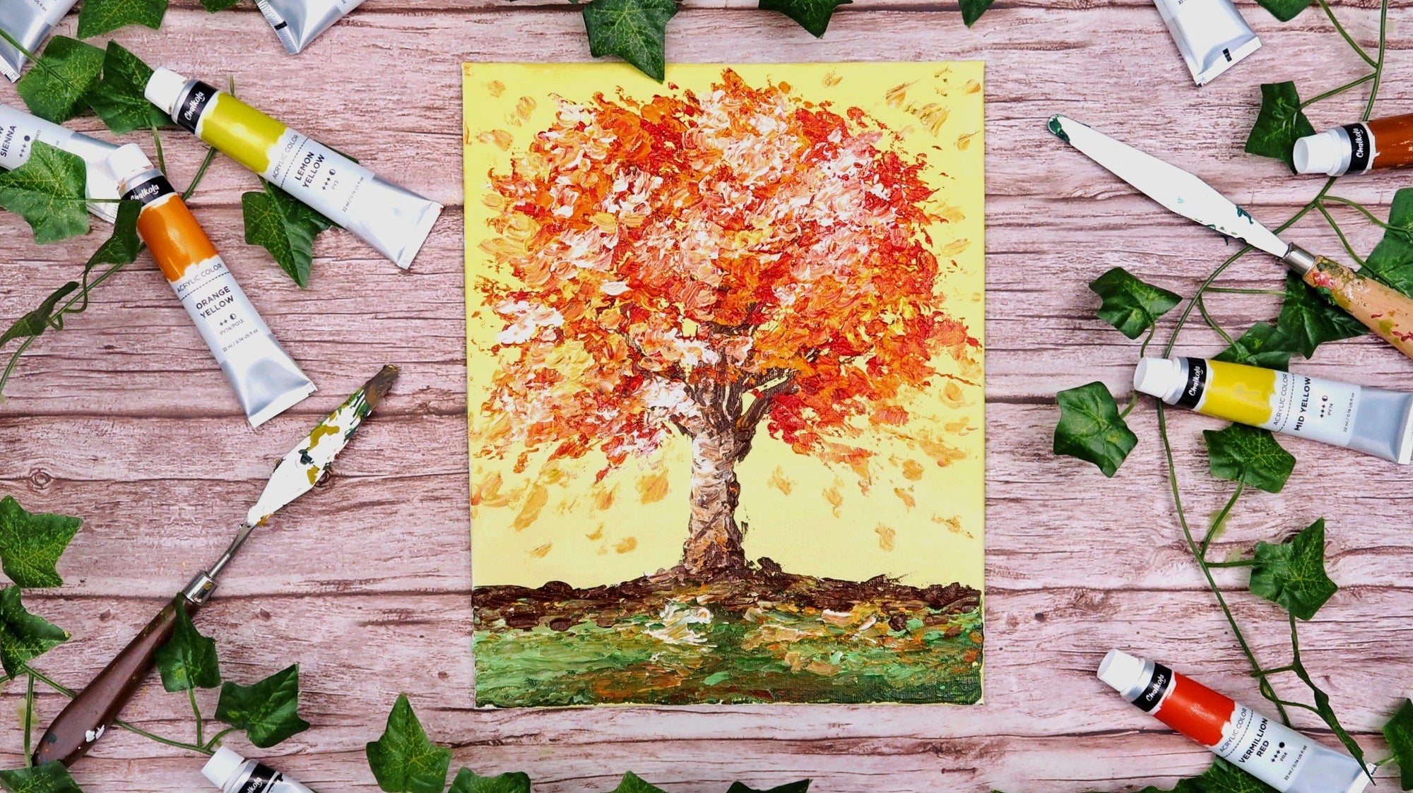 Create A Fall-Themed Acrylic Painting | Chalkola Art Supply