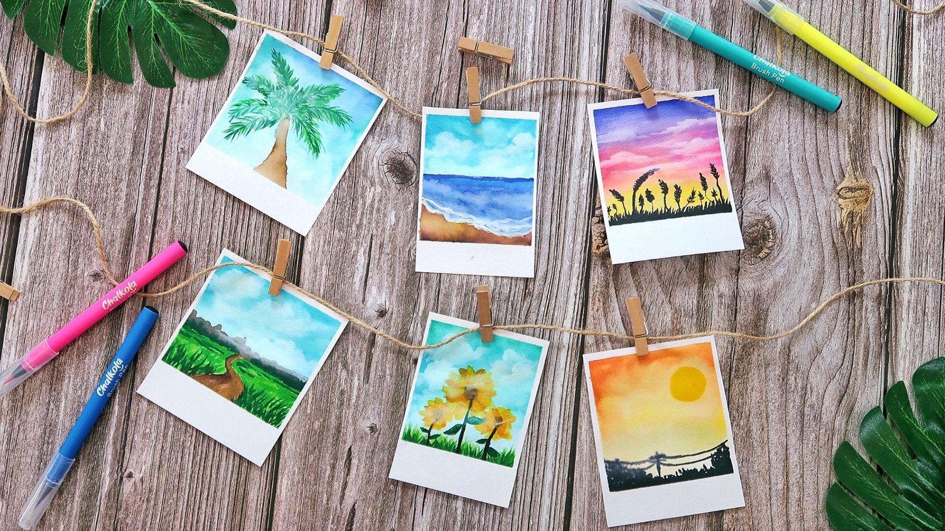 DIY Watercolor Polaroid Art | Chalkola Art Supply