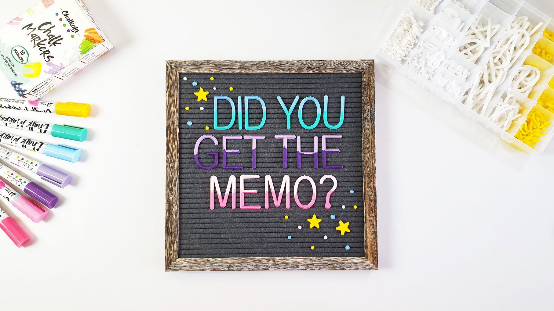 Letterboard Letters Customized with Chalk Markers