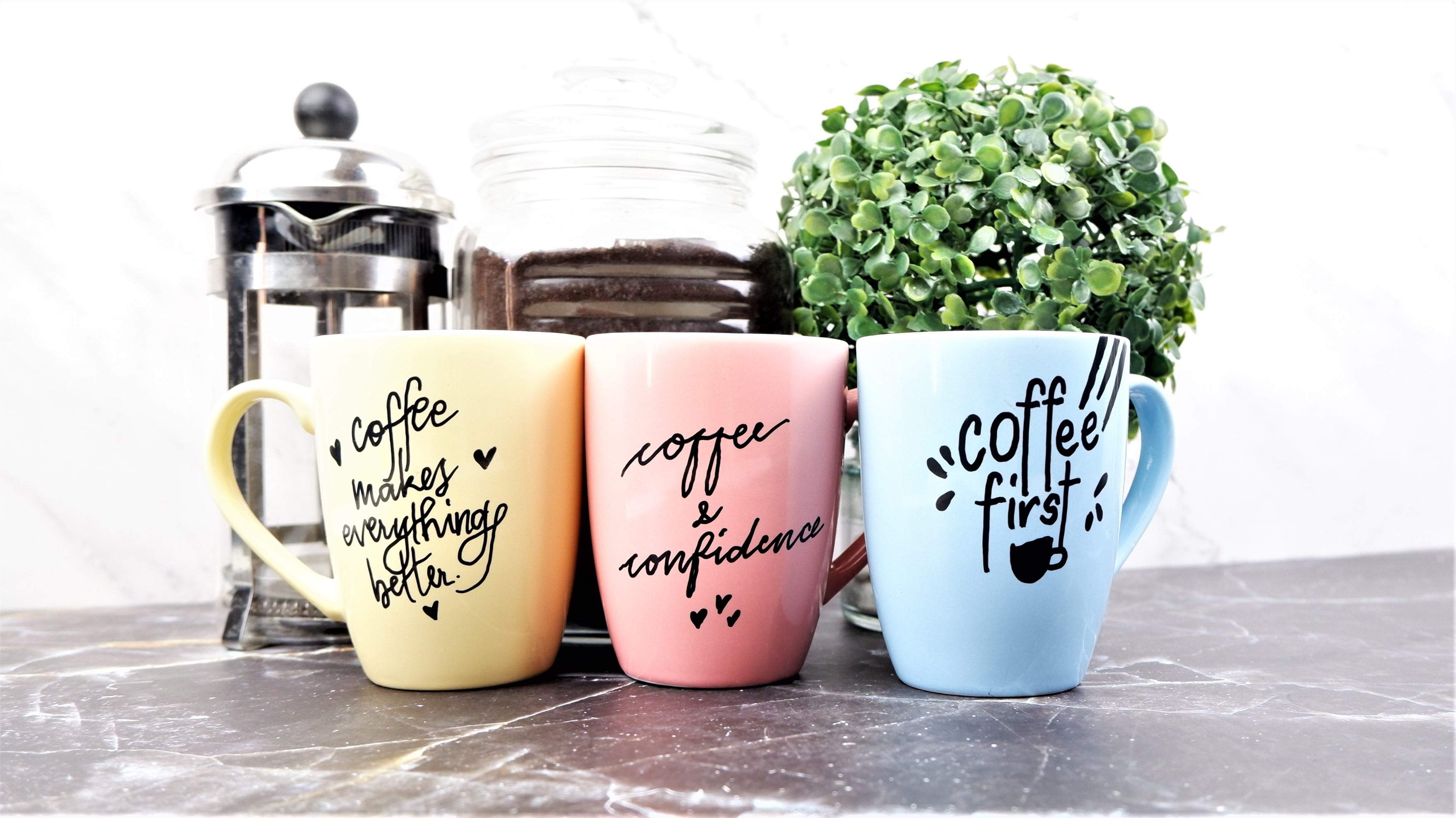 How to Do Calligraphy on Mugs Using Chalk Markers - Chalkola Art Supply