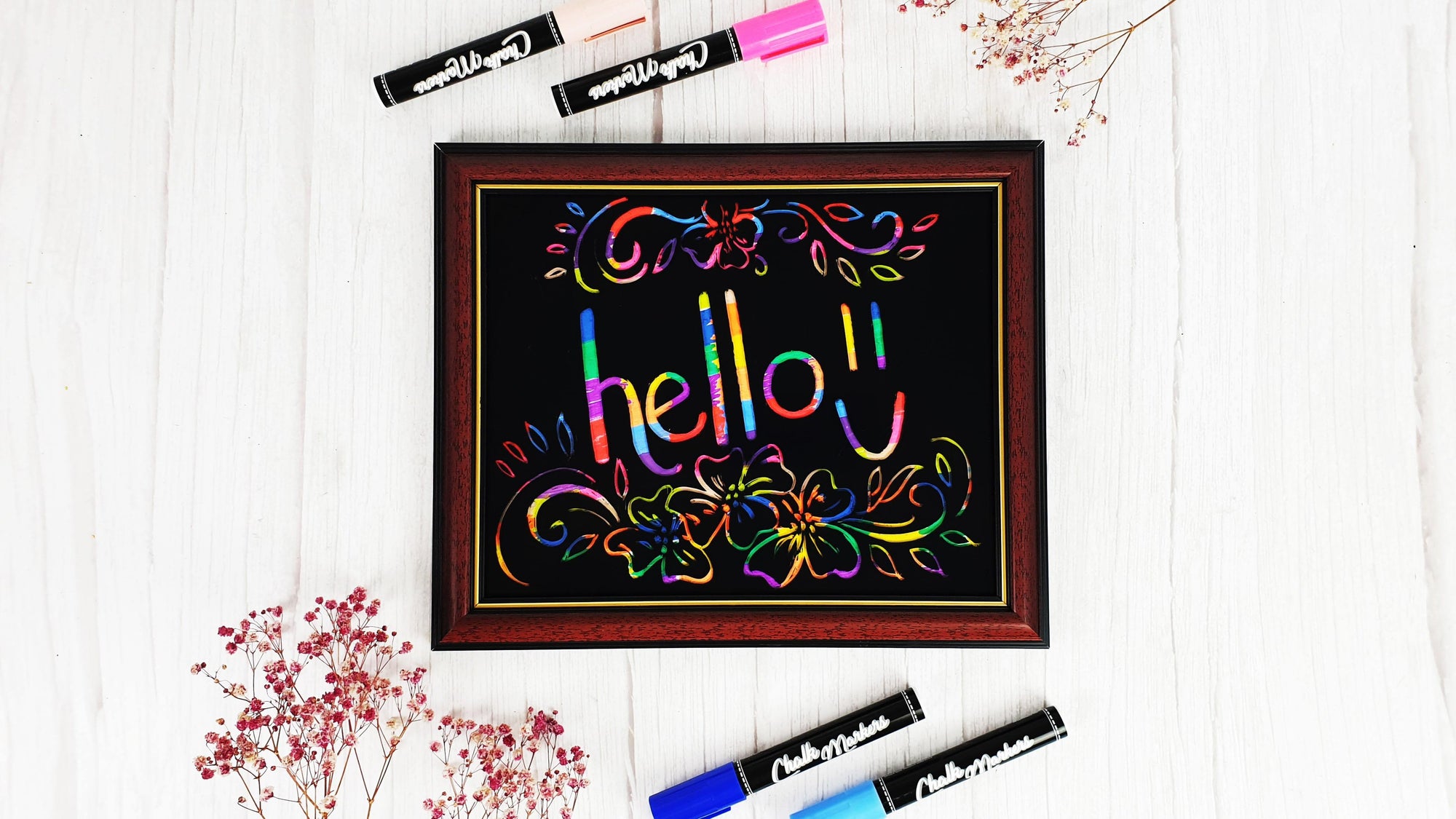 Rainbow Art Made With Chalkola Chalk Pens