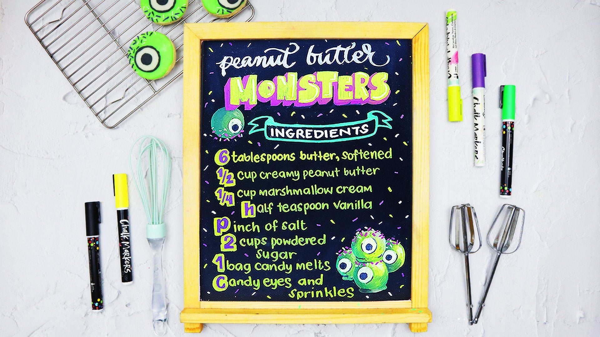 How to Make a Recipe Board for Halloween Using Chalk Markers and Chalkboard | Chalkola Art Supply