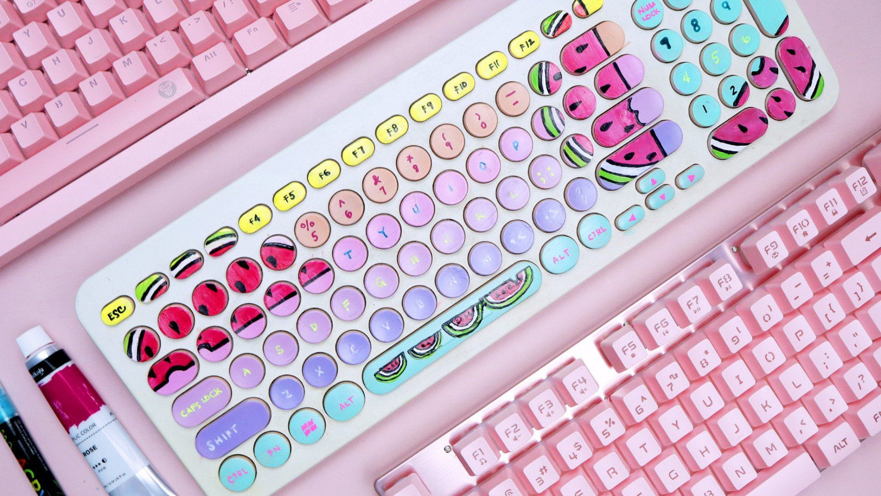 How to Paint Your Computer Keyboard Using Acrylics