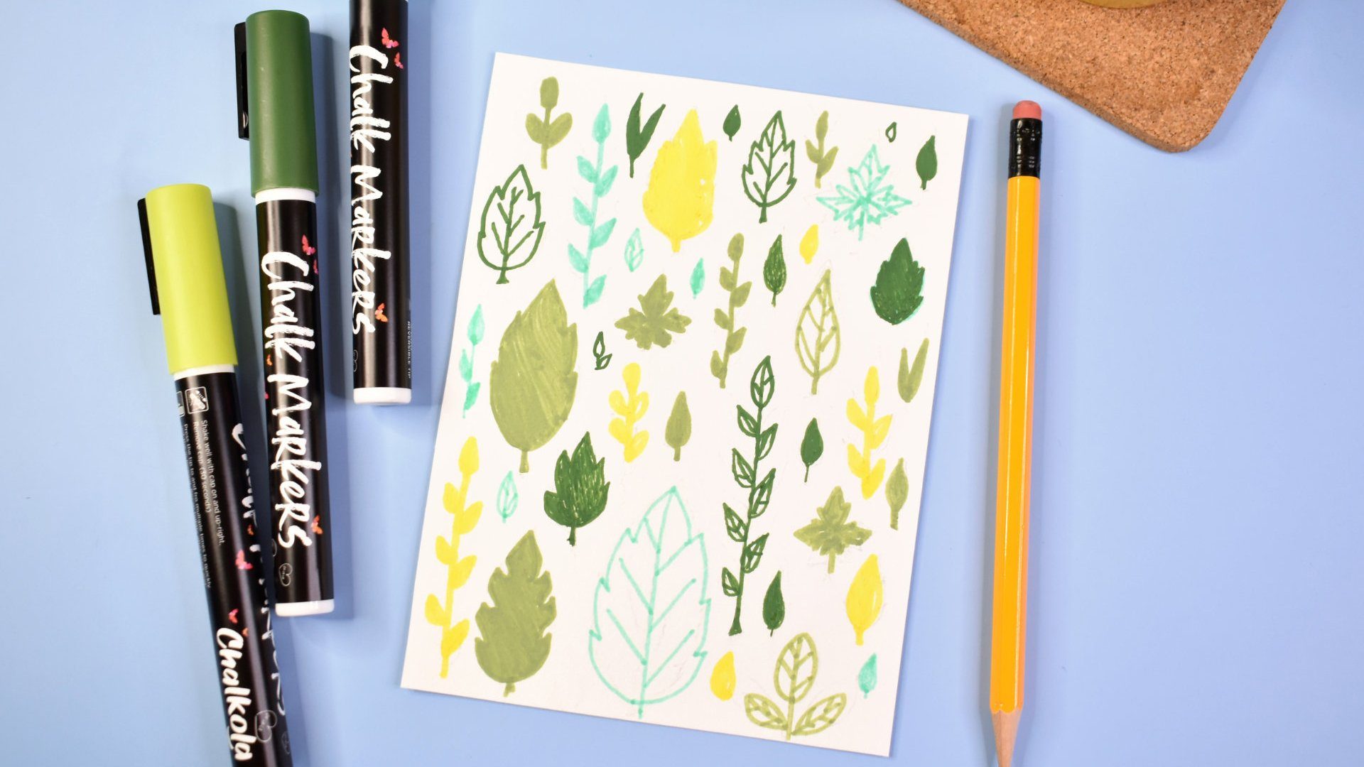 How to Draw Spring Leaves Using Chalk Markers