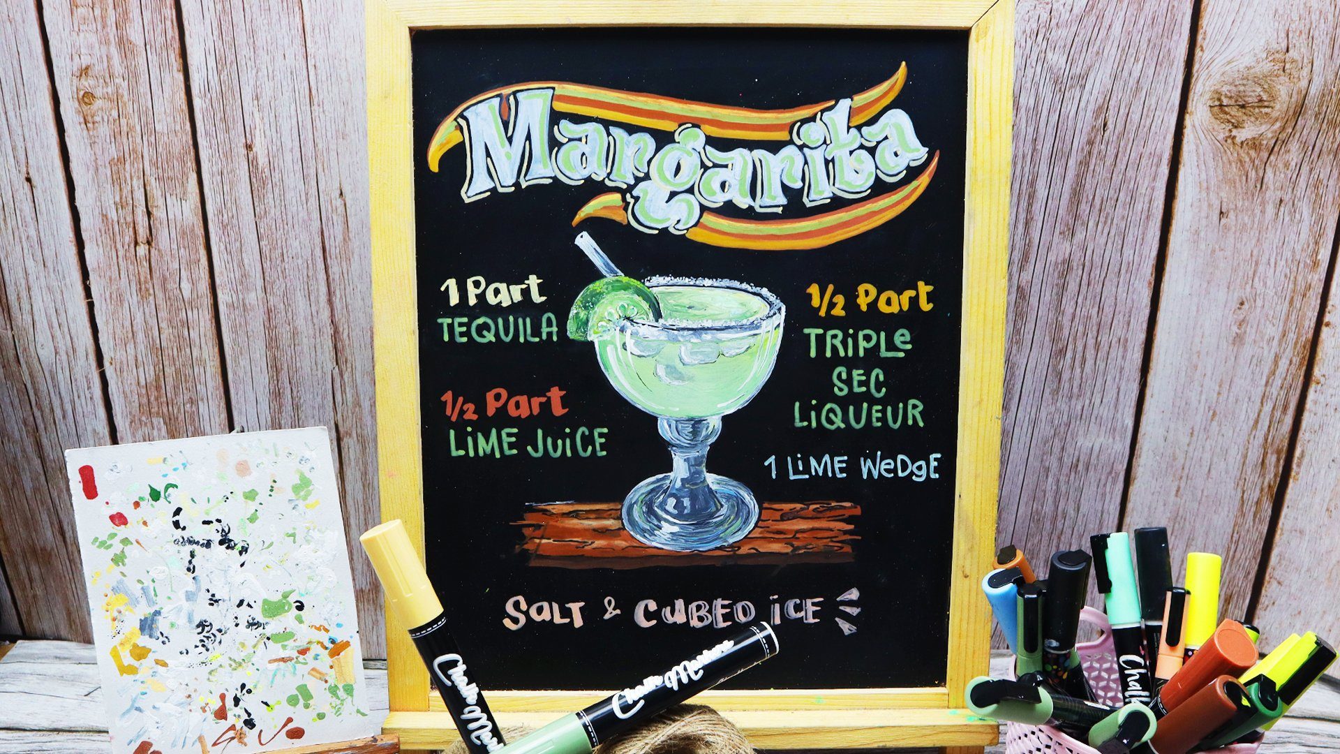Cocktail Hour Special: How to Design a Margarita Recipe Board Using Chalk Markers