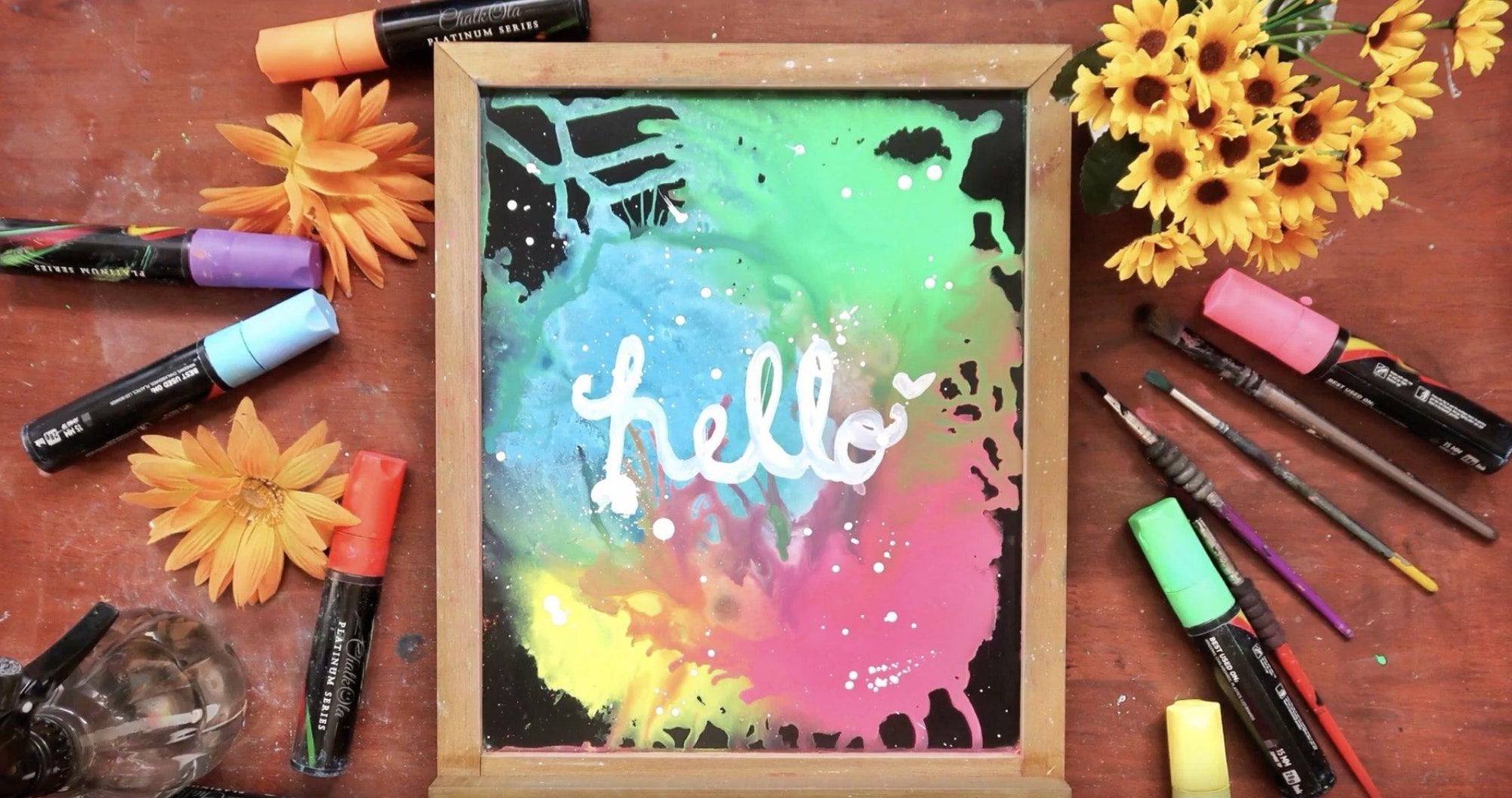 How to Paint Backgrounds Using Chalk Markers | Chalkola Art Supply