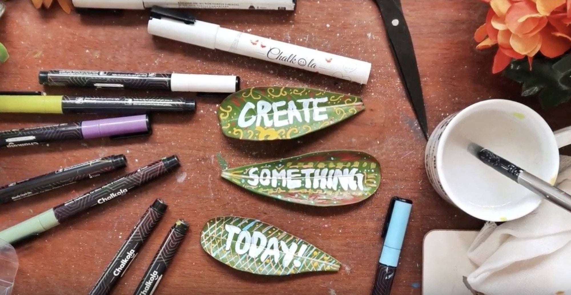 Leaf DIY Design with Chalkola Chalk Markers | Chalkola Art Supply