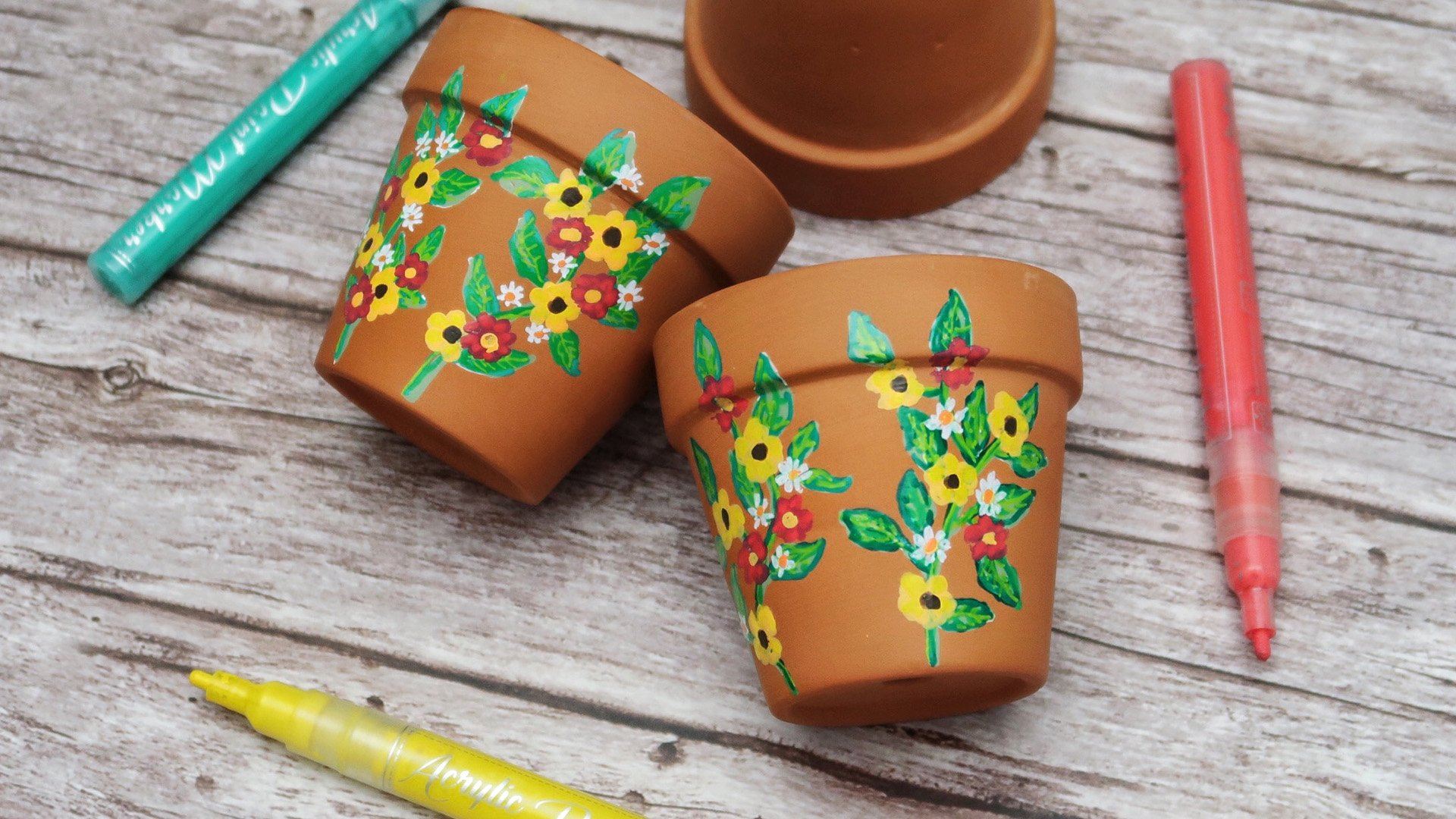 How to Paint Plant Pots Using Acrylic Paint Pens - Chalkola