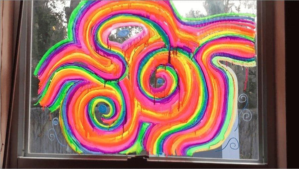 Creating Window Art Using Chalk Markers
