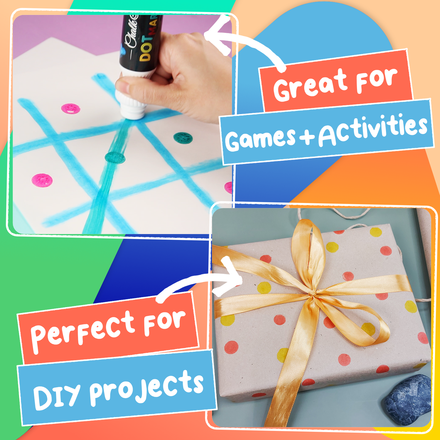 Chalkola Washable Dot Markers for Kids with Free Activity Book