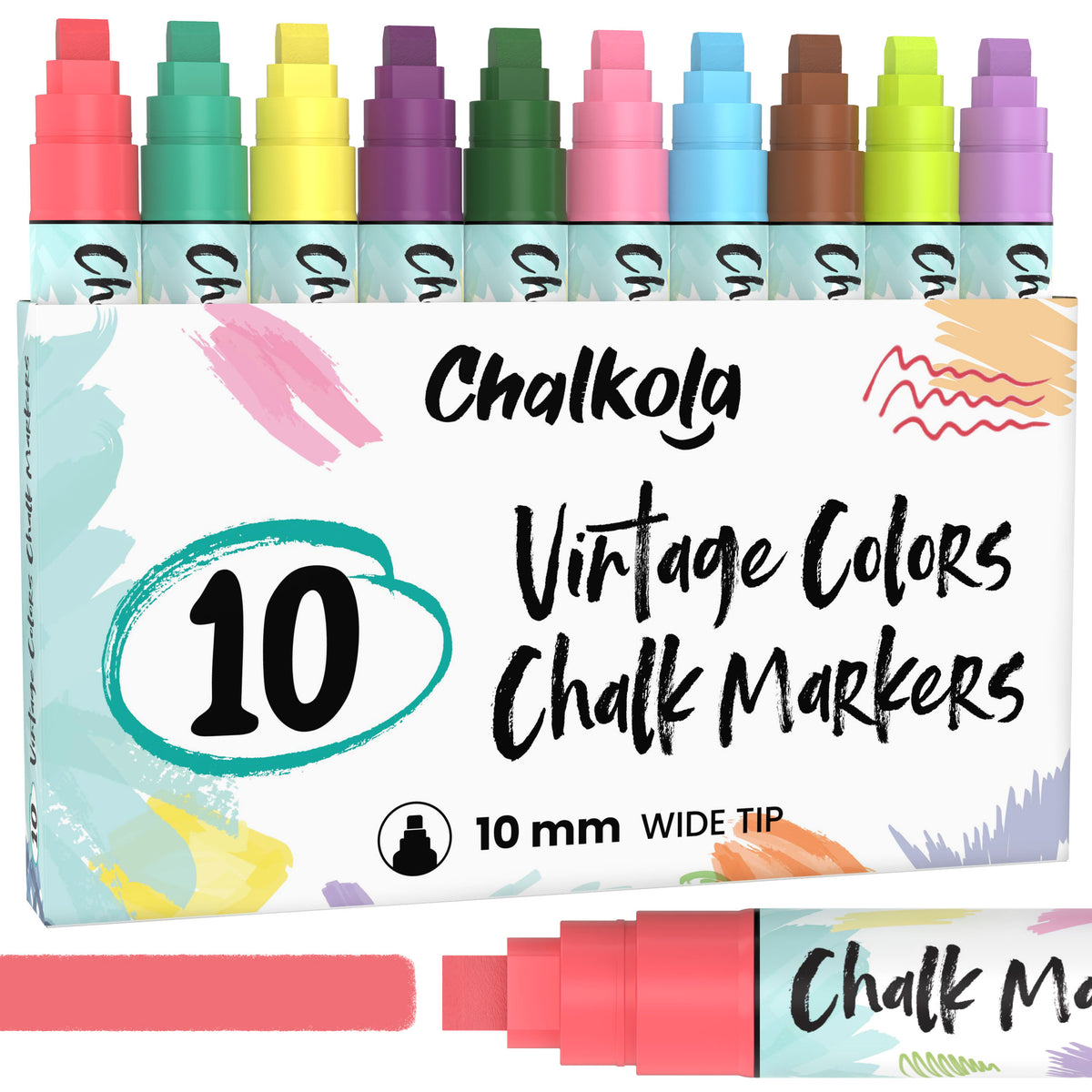 Vintage Color Liquid Chalk Markers - Pack of 10