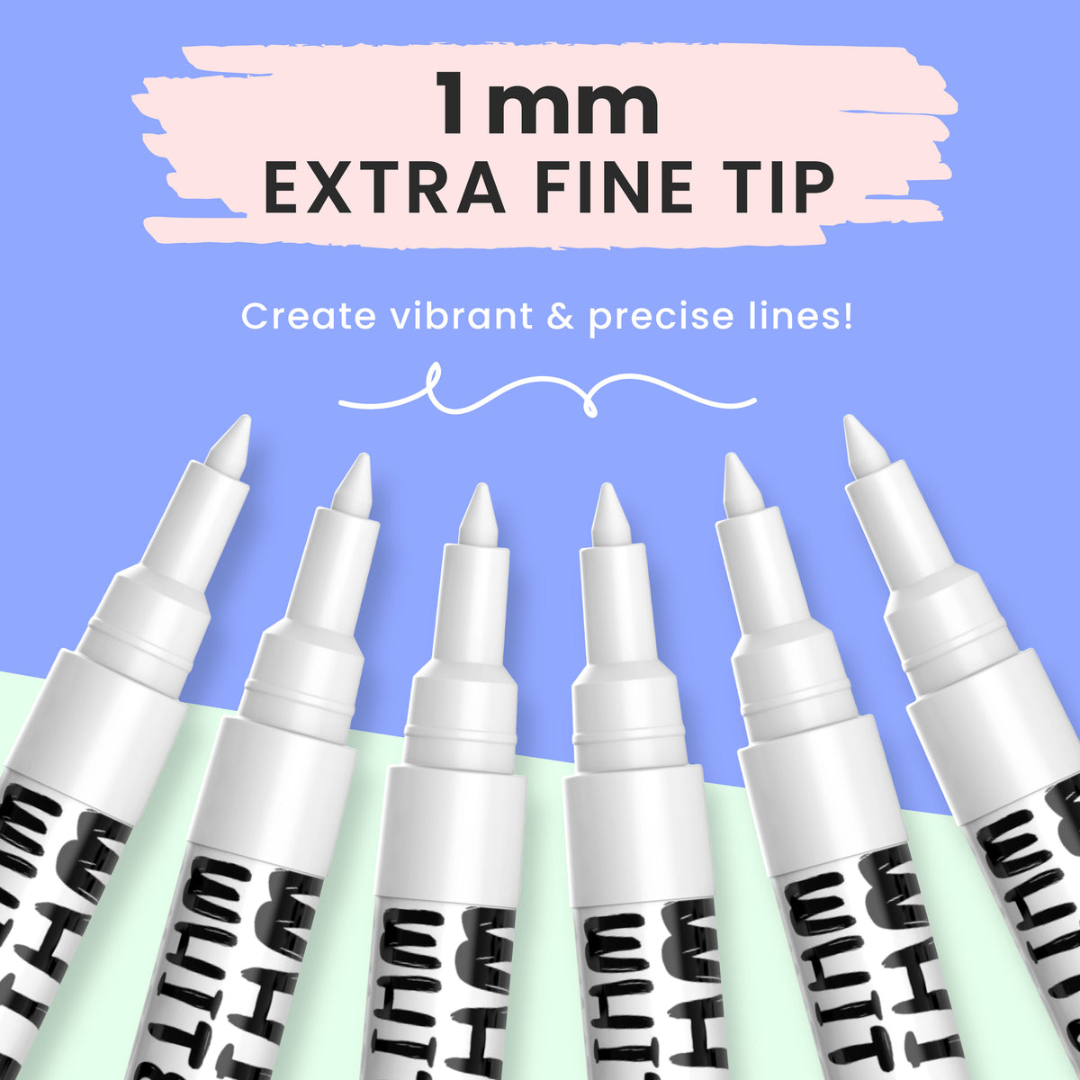 White Liquid Chalk Marker Pen (6 Pack)