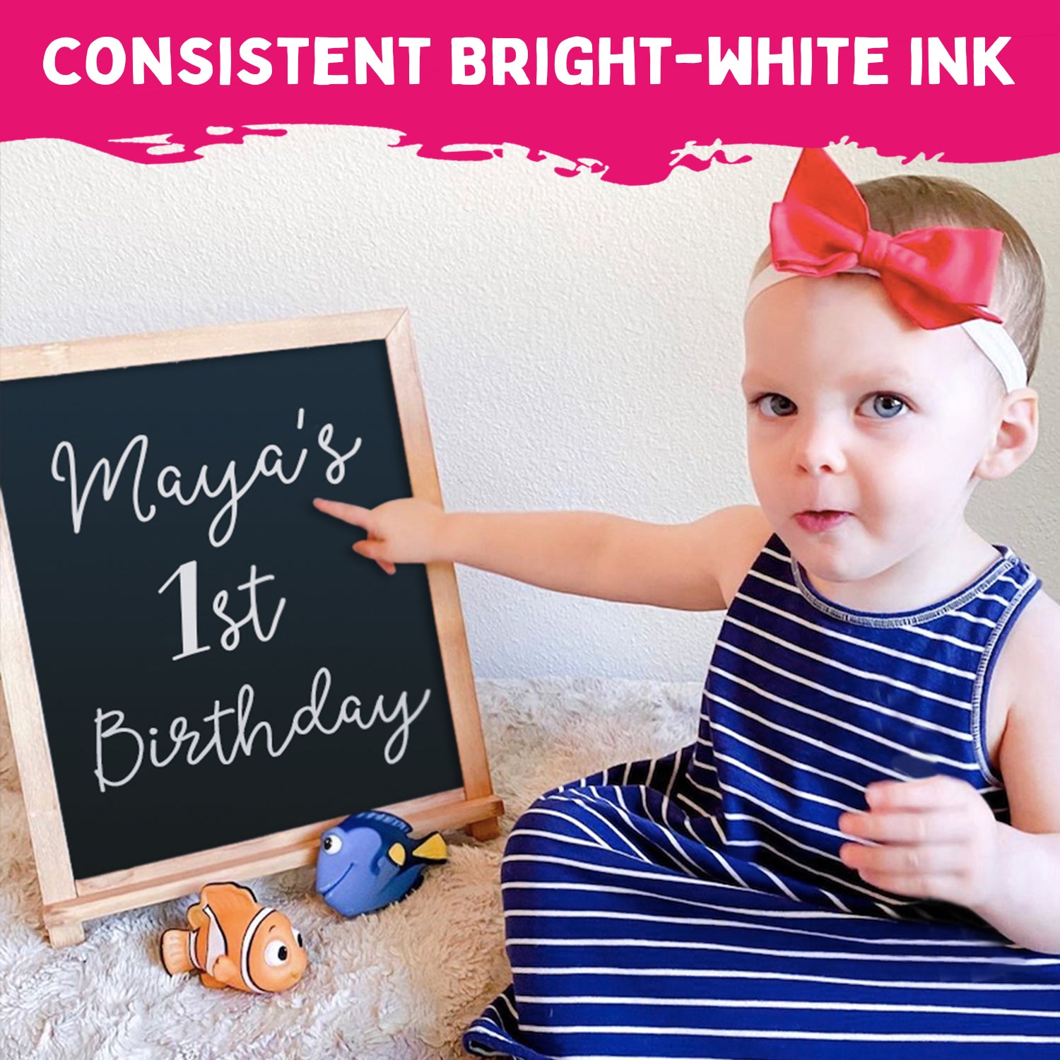 4-Pack White Erasable Chalk Markers - Non-Toxic, Water-Based, Reversible  Tips For Kids & Adults, Glass & Chalkboards