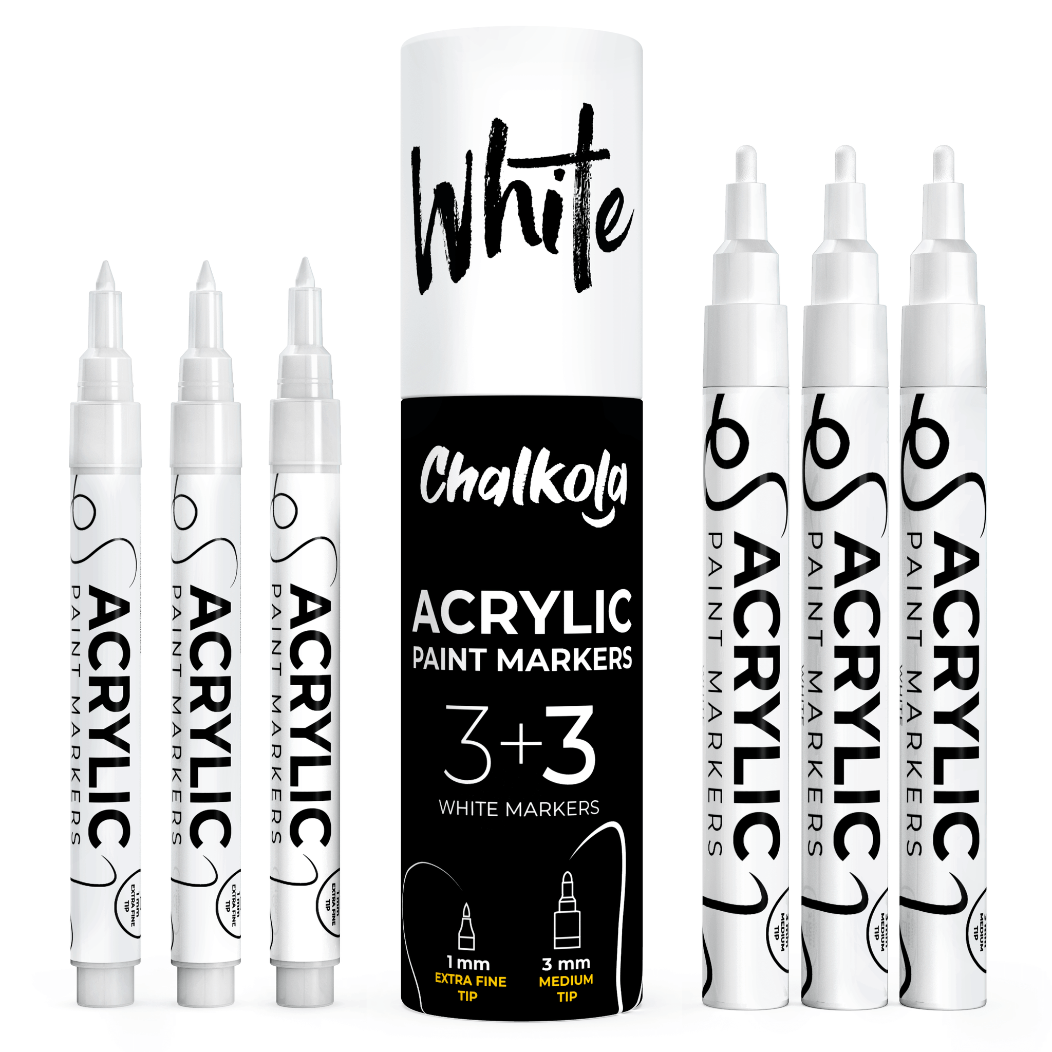 Acrylic Paint Marker Pens - Pack of 15 - Chalkola Art Supply