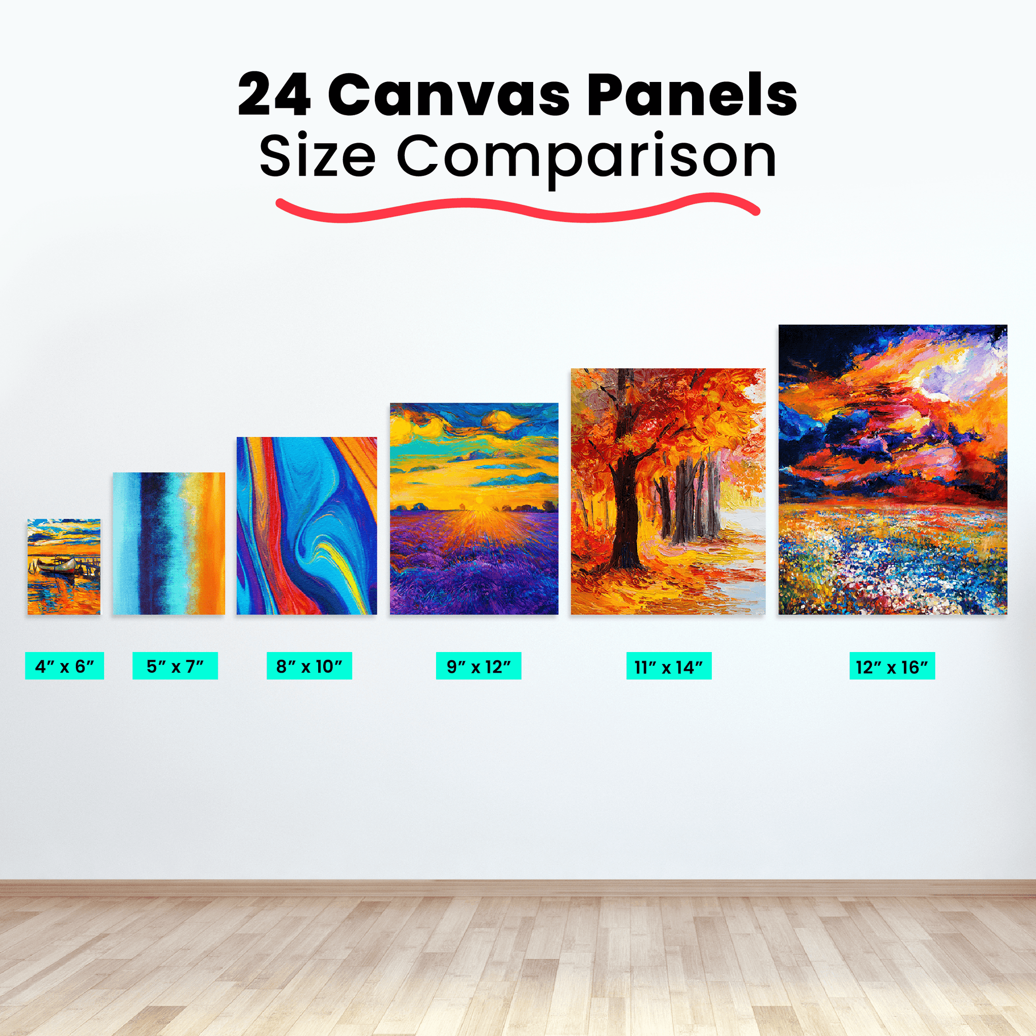 9 x 12 Canvas Panels - 12 Pack