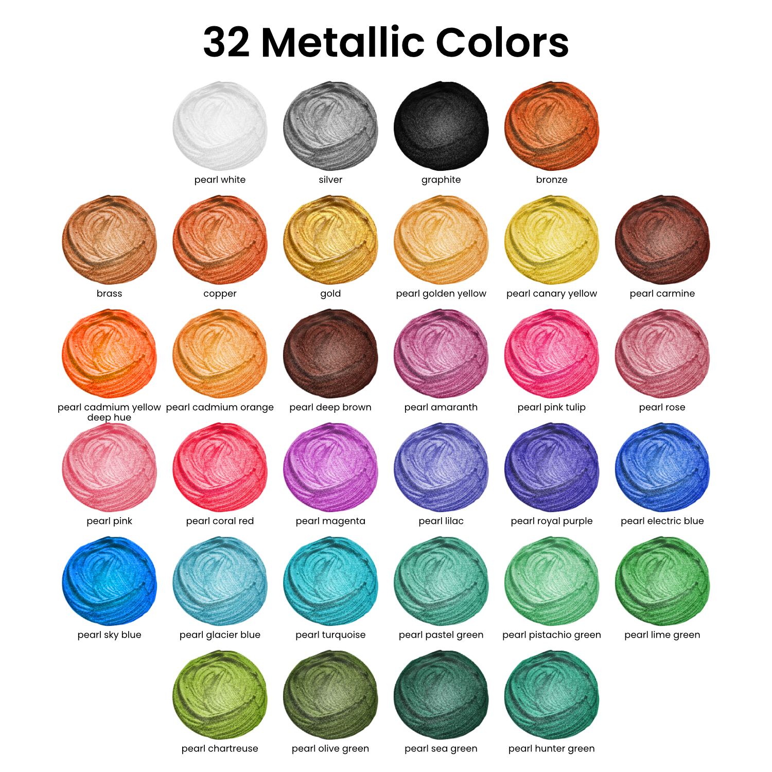 Acrylic Premium Artist Paint, 22ml Tubes - Set of 32