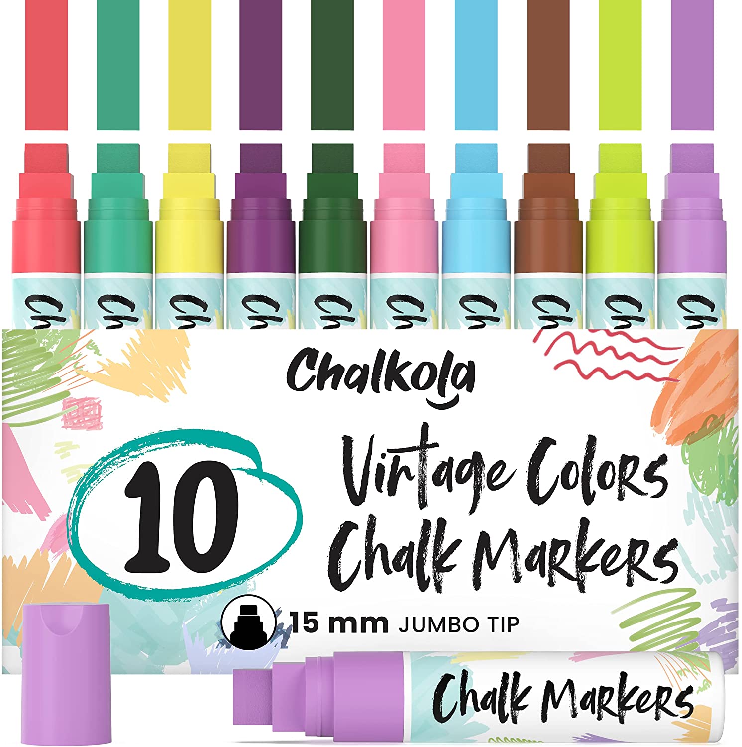 10 Dot Markers + 10 Chalk Markers (Gold+Silver) - Chalkola Art Supply