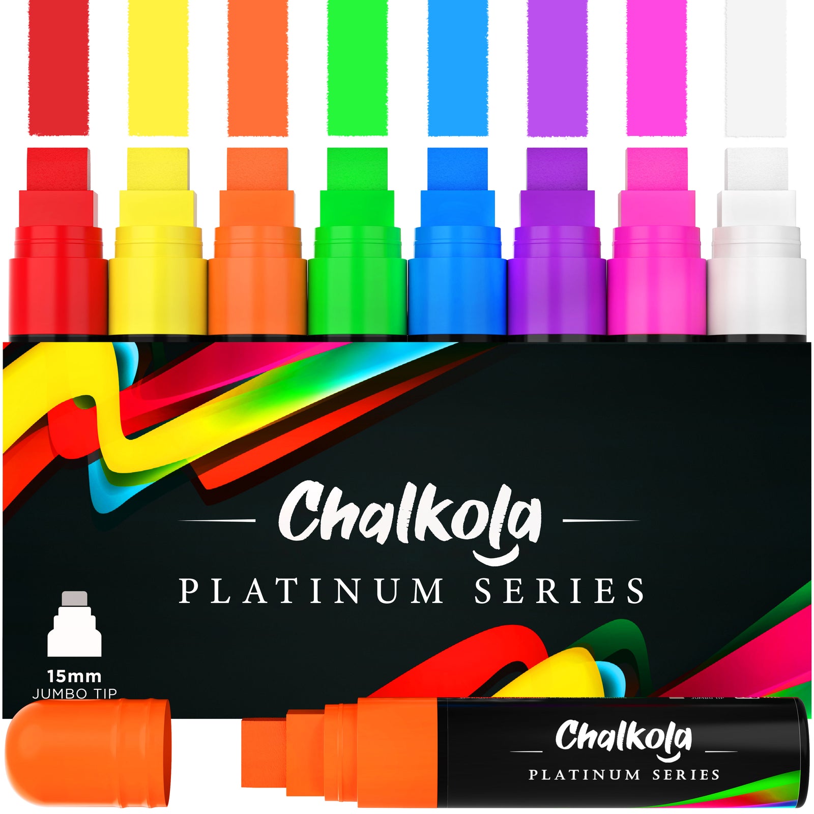 Neon & Metallic Colors Chalk Markers - 6mm Reversible Nib