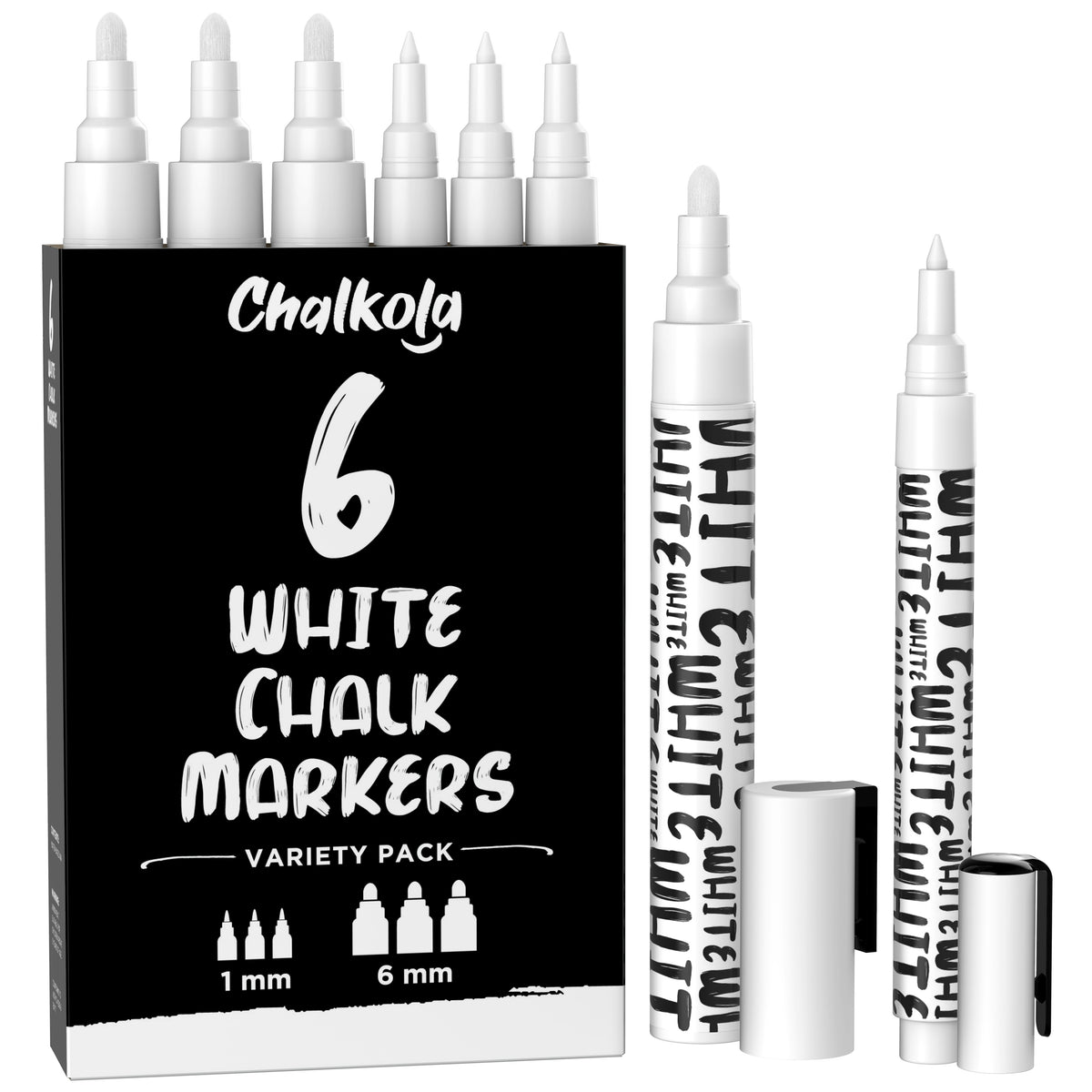 ONUPGO White Liquid Chalk Markers Pens 2 Pack, Chalk Markers for