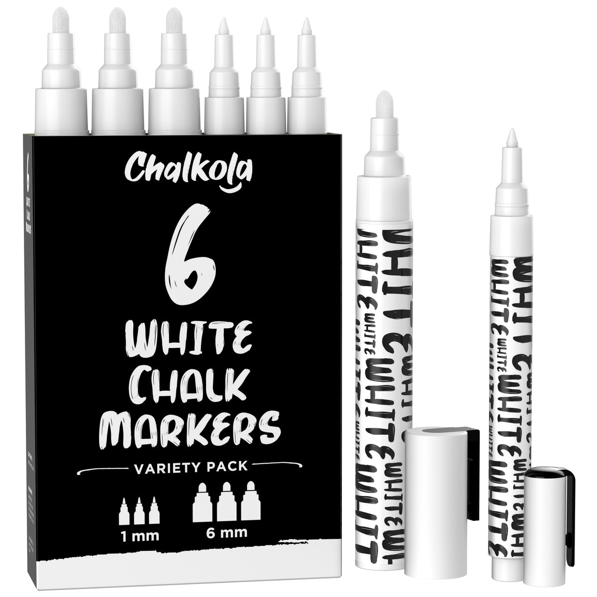 White Liquid Chalk Marker Pen (6 Pack)
