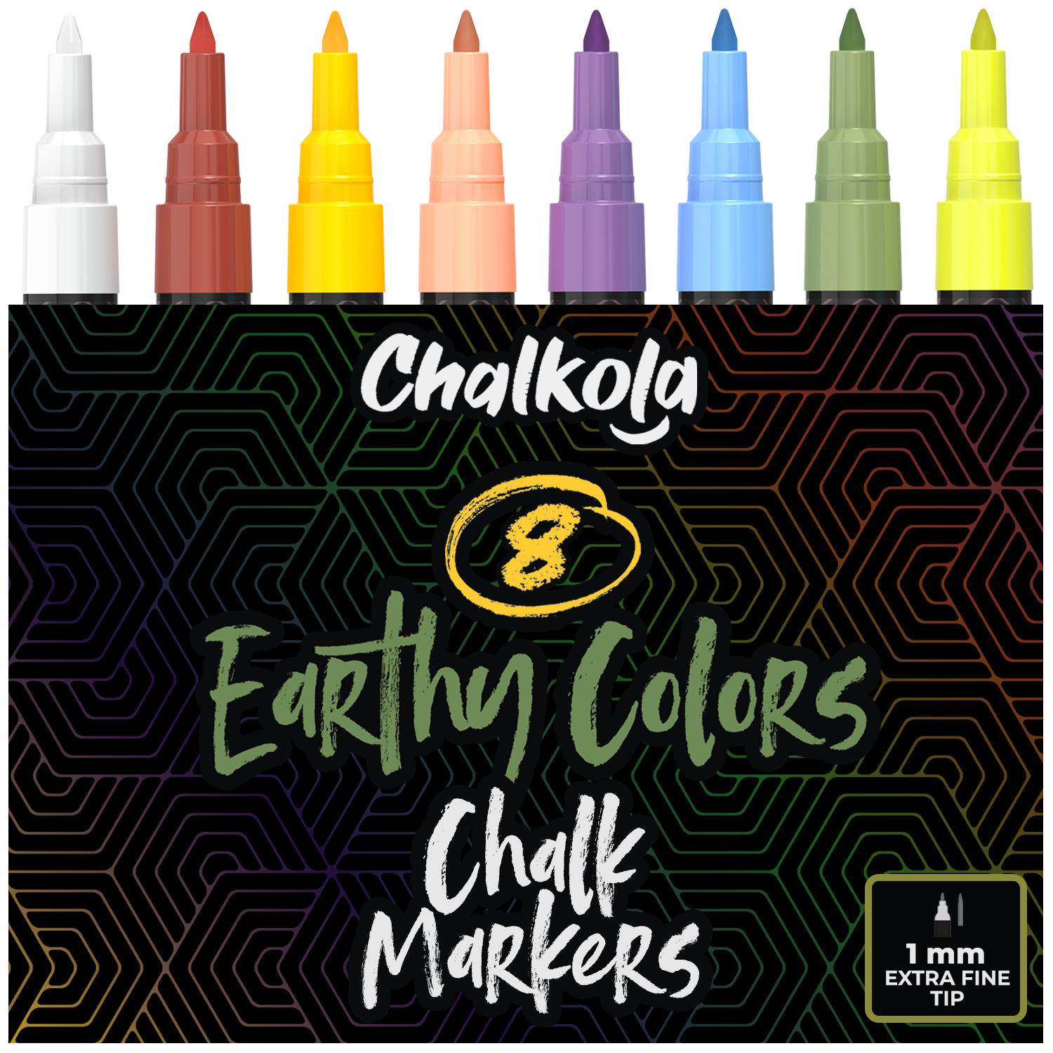 Neon, Pastel and Metallic Colors Chalk Markers - Pack of 40