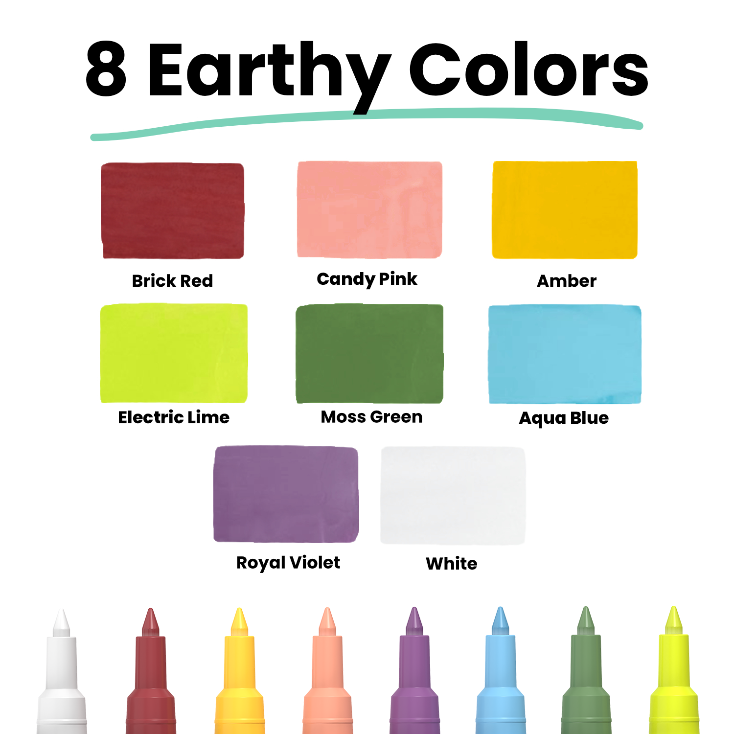 Omoni Extra Fine Tip Liquid Chalk Markers Pens 5 Pack- 1mm Tip- Vintage  Colors, Wet & Dry Erase Chalk Pens for Acrylic, Calendars, Blackboards,  Glass
