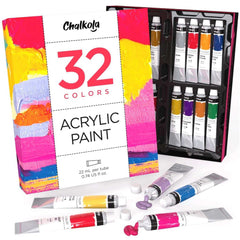 Acrylic Paint Set, 22ml Tubes - Set of 64 - Chalkola Art Supply