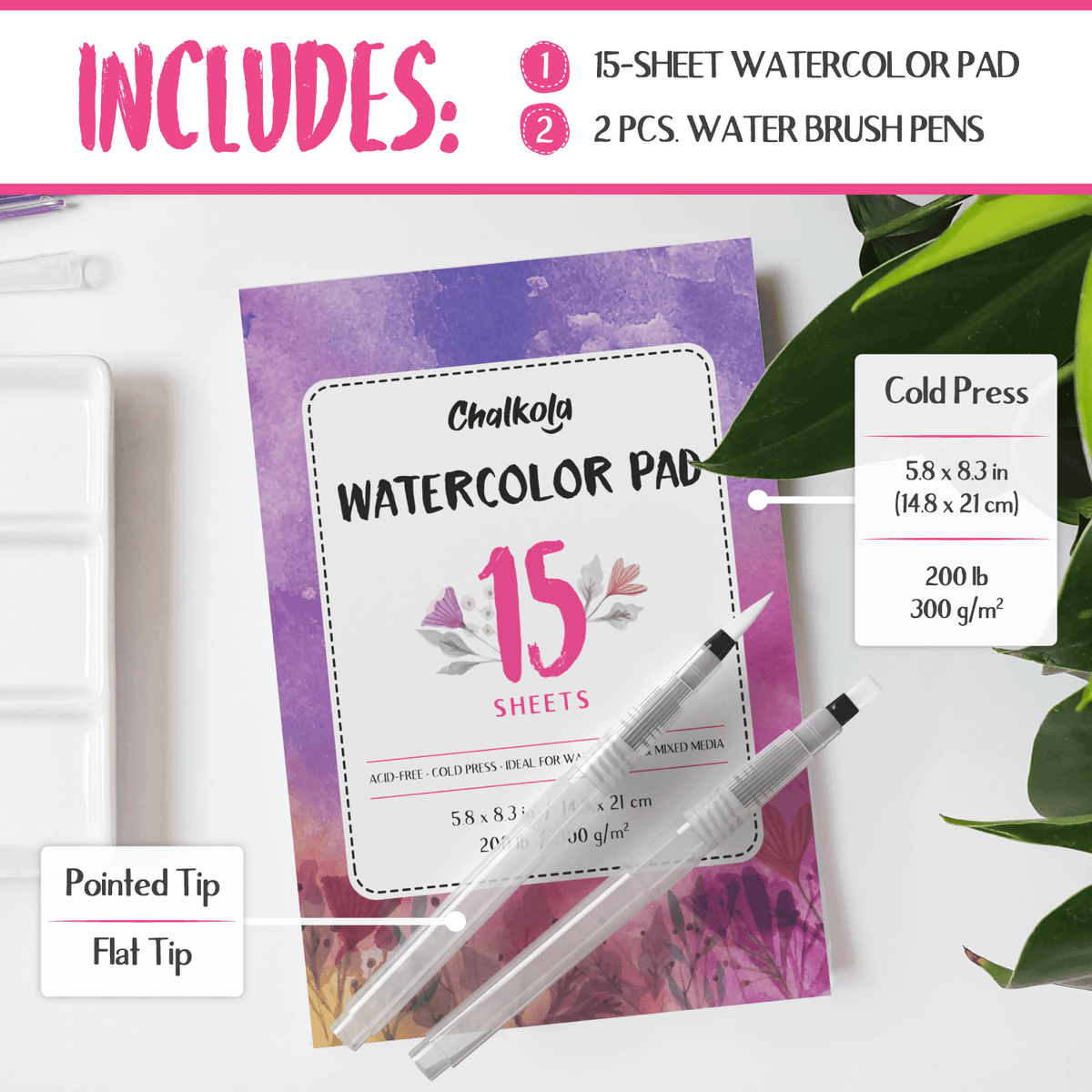 Bundle for Kids: Watercolor Brush Pens + Washable Dot Markers