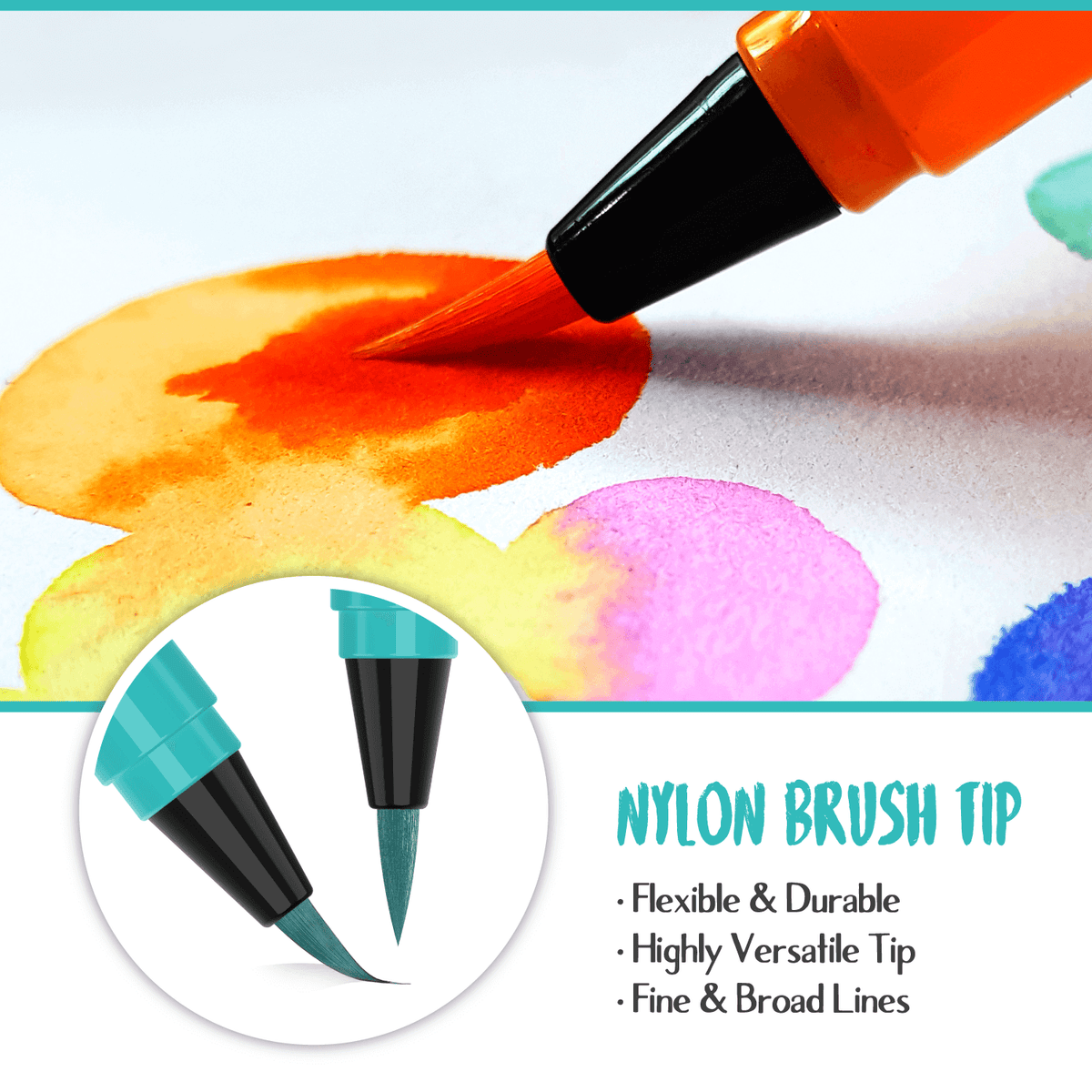 Bundle for Kids: Watercolor Brush Pens + Washable Dot Markers