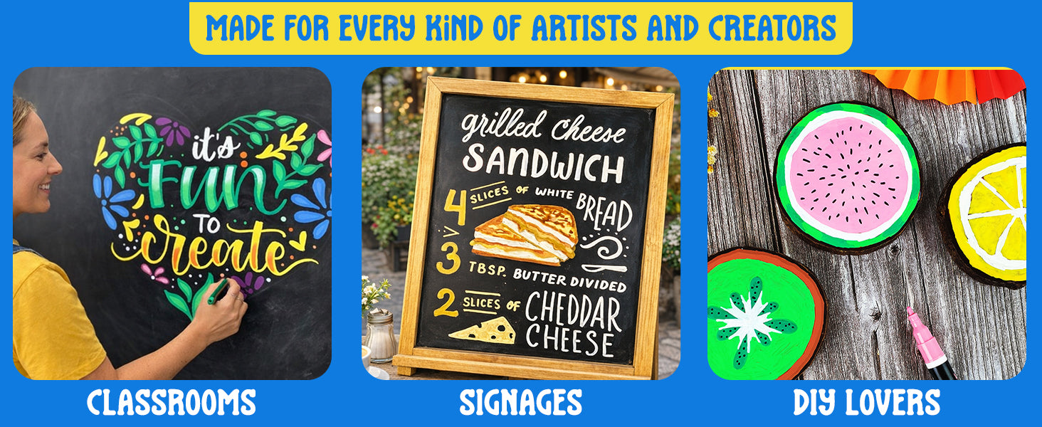 Made for every kind of artists and creators — Classrooms, Signages, DIY Lovers